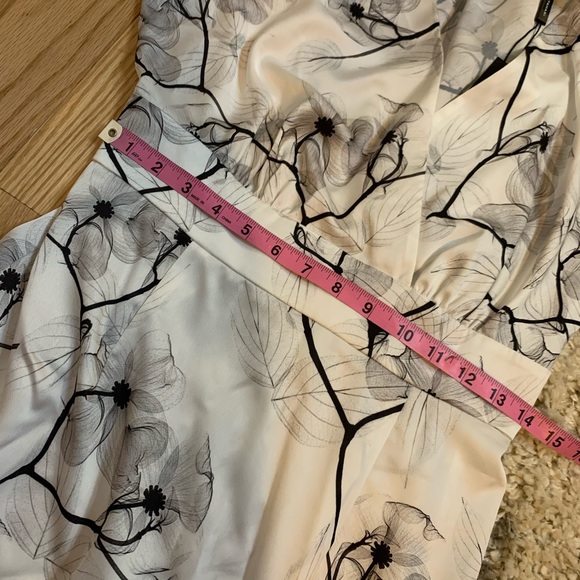 NWT ELIE TAHARI Niki Floral Midi Dress Fresh Pearl - Picture 14 of 16